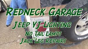 It lights up fine when the brake. Yj Wrangler No Tail Lights Wiring Gremlin Jack Leg Repairs Youtube