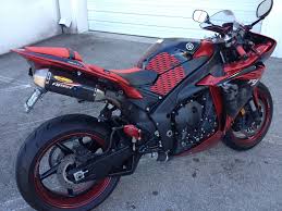 Black And Red Motorcycle Club New Yamaha R1 W Custom Metallic Candy Red Black Metallic Powder Coated Rear Sets Wheels Along W Custom Seat Covers T Best Motorbike Yamaha R1 Motorcycle