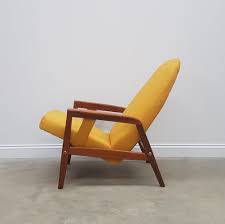 Authentic vintage mid century danish / scandinavian modern lounge chair with reclining action. Yellow Mid Century Danish Recliner Armchair By Durup Denmark 1960s 129920