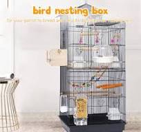 Budgie Breeding Cage Wood Parakeet Nest Box - Breeding Cage House With  Perch For Budgies, Cockatiels & Lovebirds Wooden Bird House