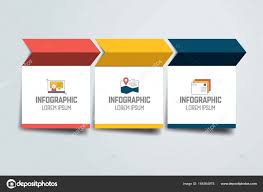 3 steps arrow tutorial chart diagram one two three