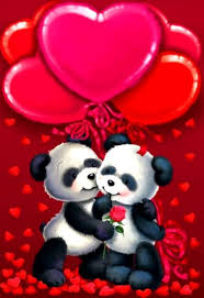 Valentine Panda Love Valentines Illustration Panda Art