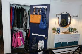 Front door closet organization ideas. Remodelaholic Improved Small Coat Closet Organization For Our Entryway