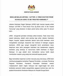 Sistem maklumat perancangan negeri selangor (sismaps). Jabatan Kesihatan Selangor Jawab Surat Keluhan Doktor Bebasnews