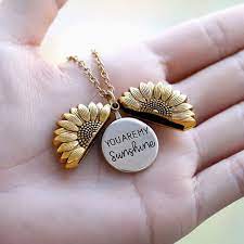 Necklace You Are My Sunshine Sunflower Necklaces For Women Etsy Women Jewelry Gift Sunflower Necklace Sunshine Necklace