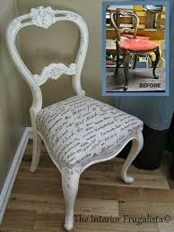 Antique Balloon Back Chair Makeover Before And After The Interior Frugalista Chair Makeover Upcycled Furniture Diy Antique Chairs Makeover