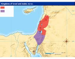 Postal roads, streets and buildings on satellite photos; Hebrews Map Israel And Judah