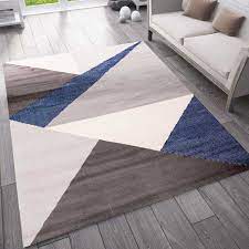 Entspricht flur teppich modern der qualität, die ich als zahlender kunde für diesen preis erwarte? Teppich Wohnzimmer Schlafzimmer Flur Teppich Geometrisches Muster Blau Vimoda Homestyle