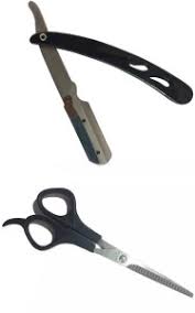 Jagtek Combo Of Professional Hair Cutting Flat And Teeth Thinning Scissors Shaving Razor Ustraa Price In India Buy Jagtek Combo Of Professional Hair Cutting Flat And Teeth Thinning Scissors