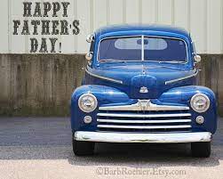 Happy Father S Day Retro Prints Classic Cars Rustic Wall Art