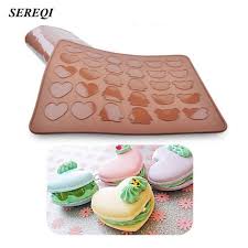 11 5/8 x 16 1/2 inch. Home Kitchen 30 Holes Penguin Bear Heart Macarons Mat Macaroon Cookie Baking Silicone Mat Muffin Baking Tray Baking Bakeware Tool Baking Mats