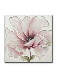 Table En Toile Fleur Grande 80x80 Cuadros En Lienzo Lienzos Pintados Flores Pintadas