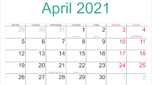 Trending free printable 2021 lunar calendar uk : April 2021 Holidays Calendar Usa Uk Canada India Australia