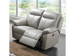 Canapé 2 places avec 2 relax électrique. Canape Relax Electrique 2 Places Cuir Gris Vyctoire L 150 X L 95 X H 101 Neuf Vente De Canape Droit Conforama