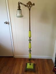 Vintage Art Deco Agate Glass Floor Lamp Reactive To Black Light Ebay In 2020 Glass Floor Lamp Metal Floor Lamps Glass Floor