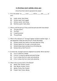 These are the best questions to ask when playing christmas trivia with your family this holiday season. A Christmas Carol Multiple Choice Quiz Teaching Resources