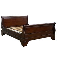 A sleigh bed frame comes with a scrolled or curved foot and headboards which resemble a sleigh. French Sleigh Bed Single Panel Mahogany Akd Furniture