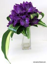 Purple Gladiolus Wedding Bouquet Google Search Purple Bridal Bouquet Purple Bouquets Wedding Table Flowers