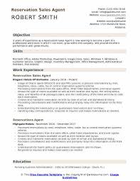 Reservation Sales Agent Resume Samples Qwikresume