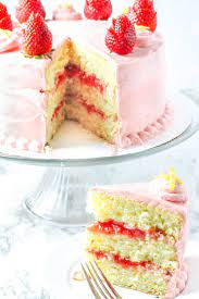 Lemon Strawberry Cake Recipe Sugarspiceslife Recipe Strawberry Lemon Cake Strawberry Cake Recipes Savoury Cake