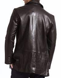 New Mens Lambskin Leather Blazer Coat Jacket Genuine Soft Two Button Brown Jk53 Lambskin Leather Blazer Leather Blazer Lambskin Leather