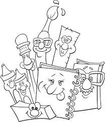 Back To School Supplies Free Coloring Pages For Kids Paginas Para Colorear Para Ninos Dibujos Libro De Colores