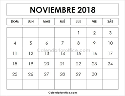 November 2018 Calendar Spanish Calendar November Spanish May Calendar Printable December Calendar February Calendar