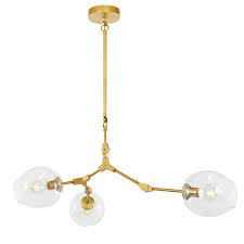 Thurston Three Light Chandelier Poly Bark
