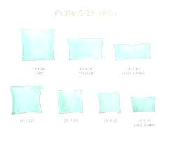 throw pillow sizes chart aadvark