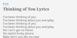 When did mariah carey release i've been thinking about you? Thinking Of You Lyrics By R I O I Ve Been Thinking Of