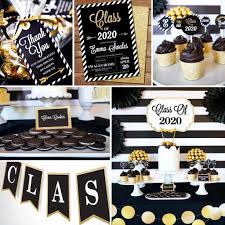 Black And Gold Graduation Party Decorations Black And Gold Graduation Party Decorations Set Graduation Party Dec Sunshine Parties