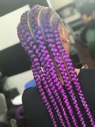 Black And Purple Knotless Braids Purple Feed In Braids Brididit Alexandra Beautii Purplehair Purplebraids Hair Styles Weave Hairstyles Braided Braided Hairstyles