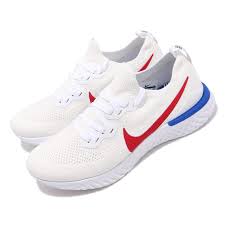 details about nike epic react flyknit 2 forrest gump cortez white red blue men shoe cj8295 100