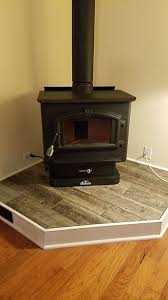 My Stove With Raised Wood Floor Wood Burning Stove Corner Wood Stove Hearth Wood Heater