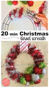 As a proper noun garland is for a maker or seller of garlands. How To Make Retro 20 Minute Tinsel Garland Wreath Christmas Wreaths Diy Easy Christmas Wreaths Diy Christmas Wreaths To Make