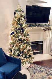 Navy Gold Blue White Christmas Tree Decorations Blue Christmas Decor Red Christmas Decor Blue Christmas Tree Decorations