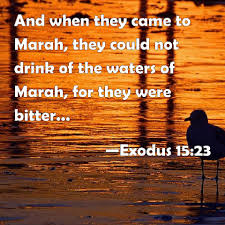 Check spelling or type a new query. Exodus 15 23 And When They Came To Marah They Could Not Drink Of The Waters Of Marah For They Were Bitter Therefore The Name Of It Was Called Marah