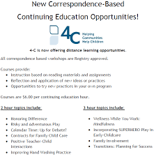 Interested In Earning Continuing Education Hours At Your Own Pace 4 C Offers A Variety Early Childhood Curriculums Continuing Education Correspondence Course