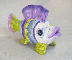 Funny Fish Clay Art Projects Fish Sculpture Fish Art