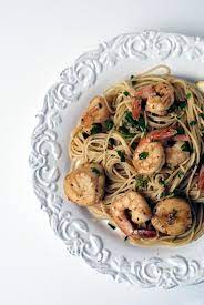 Seafood Scampi With Angel Hair Pasta Kita Roberts Passthesushi Com Recipe Quick Seafood Dinners Seafood Dinner Food