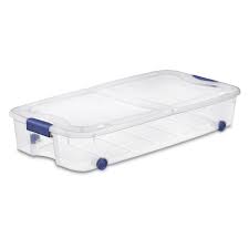Maybe you would like to learn more about one of these? Sterilite Ultra 62 L Stadium Blue Wheeled Underbed Storage Box Walmart Canada