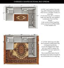 Only front legs on the rug What Size Area Rug Under Sectional Sofa Placement Guide Homely Rugs