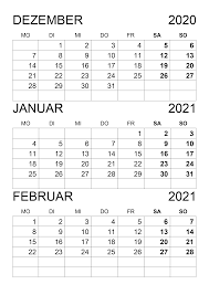Kalender kostenlos als pdf datei herunterladen. Kalender Dezember 2020 Und Januar Februar 2021 Kalender Su