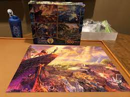 Founded 60 jigsaw puzzles of painter thomas kinkade. The Lion King By Thomas Kinkade 1 Of 4 500 Pc Puzzles Love Disney Probably Going To Do More Of The Thomas Kinkade Disney Puzzles This Year Jigsawpuzzles