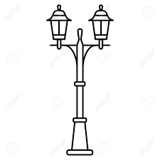 Decorative led street lights & commercial led post lights access fixtures has a range of outdoor decorative led street lighting for you to choose from. Black White Vector Illustration Of Path Walkway Garden Lamp Royalty Free Cliparts Vectors And Stock Illustration Image 124514591