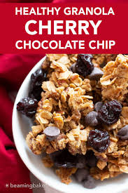 Easy Healthy Granola Recipe With Cherries Chocolate Granola Recipe Healthy Granola Healthy Easy Granola Recipe Healthy