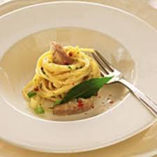 Spaghetti Alla Carbonara Mit Raucheraal Rezept Geraucherter Aal Carbonara Lebensmittel Essen
