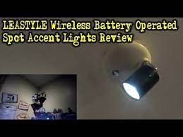 360 lighting modern accent table lamps 17 1/2 high set of 2 with table top dimmers white metal fabric drum shade for bedroom. Leastyle Wireless Battery Operated Spot Accent Lights Review Youtube