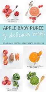 Apple Baby Food Puree 3 Delicious Ways Recipe Healthy Baby Food Apple Baby Food Baby Food Recipes