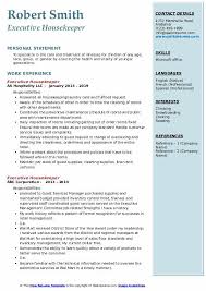 While they say the best time to look for work is keep a master cover letter that contains anything you might ever want in your cover letter. Executive Housekeeper Resume Samples Qwikresume
